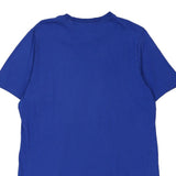 Adidas Spellout T-Shirt - Large Blue Cotton