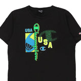 Age 15-16 Champion Spellout T-Shirt - 2XL Black Cotton