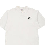 Vintage white Nike Polo Shirt - mens x-large