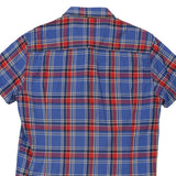 Lee Checked Short Sleeve Shirt - Small Blue Cotton