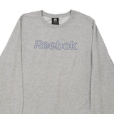 Sleepwear Reebok Spellout Sweatshirt - Large Grey Cotton