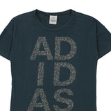 Adidas Spellout T-Shirt - Medium Blue Cotton