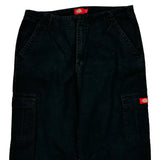 Dickies Cargo Trousers - 35W 30L Black Cotton