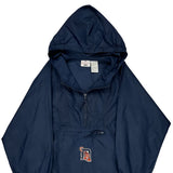 Vintage Detroit Tigers Puma Mlb Windbreaker - Large Navy Nylon
