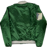 Vintage Attack On Titan Unbranded Graphic Varsity Jacket - XS Green Polyester