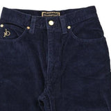 Roccobarocco Cord Trousers - 28W UK 10 Blue Cotton