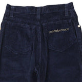 Roccobarocco Cord Trousers - 28W UK 10 Blue Cotton