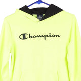 Age 13-14 Champion Spellout Hoodie - XL Green Cotton Blend