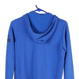 Age 11-12 Adidas Spellout Hoodie - Medium Blue Cotton Blend