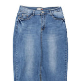 Obiettivo Midi Denim Skirt - Medium Blue Cotton