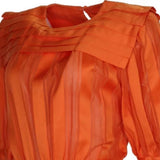 Unbranded Midi Dress - Medium Orange Cotton Blend