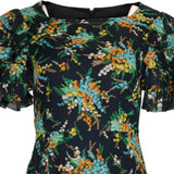 Unbranded Floral Mini Dress - Small Multicoloured Viscose Blend