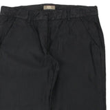 Iceberg Striped Trousers - 32W UK 10 Black Viscose Blend