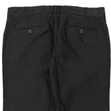 Iceberg Striped Trousers - 32W UK 10 Black Viscose Blend