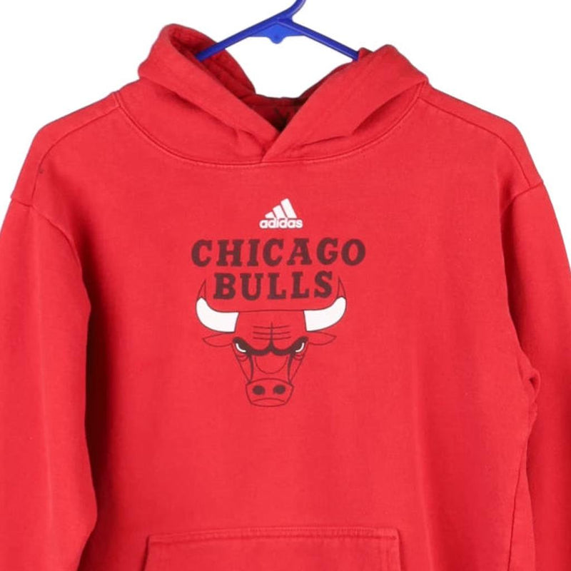 Age 13-15 Chicago Bulls Adidas NBA Hoodie - XL Red Cotton Blend