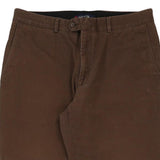 Conte Of Florence Trousers - 35W 34L Brown Cotton