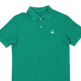 Age 11-12 Benetton Polo Shirt - 2XL Teal Cotton
