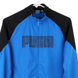 Age 15-16 Puma Spellout Zip Up - XL Blue Polyester