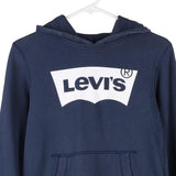 Age 12 Levis Spellout Hoodie - Medium Blue Cotton
