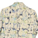 Marlboro Classics Floral Short Sleeve Shirt - Small Cream Cotton