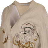 Iceberg Cartoon Jumper - Large Cream Wool Blend