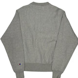 Vintage Reverse Weave Champion Spellout Sweatshirt - Small Grey Cotton