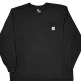 Vintage Carhartt Long Sleeve T-Shirt - XL Black Cotton