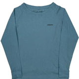 Patagonia Long Sleeve T-Shirt - Small Blue Cotton Blend