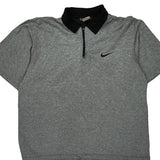 Nike Polo Shirt - Large Black Cotton