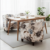 Anyseat Light Beige Floral Chair Cover – Plain Dustproof Tub Slipcover for Home Décor