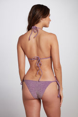 Tamara Triangle Bikini Top With Removable Pads Lurex - Lilac