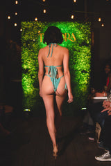 Isla Silk Bikini Bottom – Mint Palm