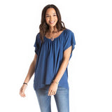 U-Back Top - Organic Cotton - Blue