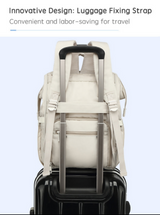 Anymom Mommy Diaper Bag Grey Backpack 2Pcs Stroller Hook with Internal USB Charging Port