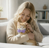 Anypet Small Light Purple Bow Cat Collar with Safety Buckle, Bell & Durable Adjustable Strap – Stylish Comfortable Pet Accessory for Cats
