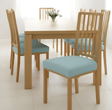 Anyseat Plain Lake Blue Stretch Chair Cover – Washable, Removable Dining & Kitchen Seat Protector