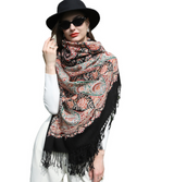 Anyyou 100% Pure Merino Wool Pink Poncho Winter Large Scarf Pashmina Shawl Bandana Neck Wrap For Women