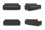 Anyseat 4-Seater Sofa Cover – Plain Dark Grey Style Slipcover for Living Room Chair Protection