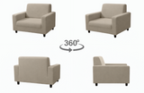 Anyseat 1-Seater Sofa Cover – Plain Beige Style Slipcover for Living Room Chair Protection