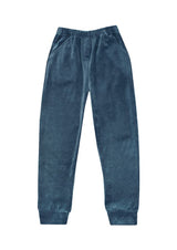 Velvet women joggers - blue