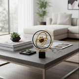 ANYHOUZ Luxury Gold Metal Tabletop Decor – Globe Round Sculpture for Living Room, House Display & Elegant Crafts Ornaments