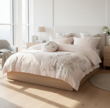 Anycozy Duvet Cover Set Flat Bed Sheet Ultra Soft Egyptian Cotton Embroidery Luxury Bedding