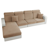 Anyseat L‑Shape Sofa Cover Coffee Chenille Polyester Thick Stretchable Cushion Protector for Living Room
