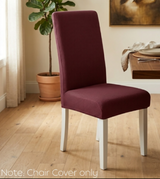 Anyseat Wine Red Waterproof Chair Cover – Corn Kernel Pattern Stretch Slipcover for Dining Room