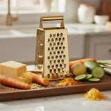 Anygleam Gold Stainless Steel Food Slicer – Multi-Function Kitchen Tool for Fruits, Vegetables & More