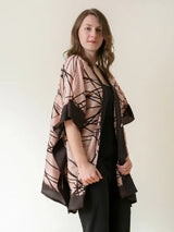 Organic Silk Kimono- Lattice