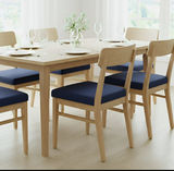 Anyseat Navy Blue Plain No Print Chair Cover – Stretch Washable Removable Seat Cover for Dining & Kitchen