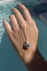 Wise Heart Charm Necklace Silver