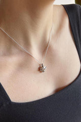 Wise Heart Charm Necklace Silver