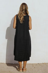 Royal Toscana linen dress - Black